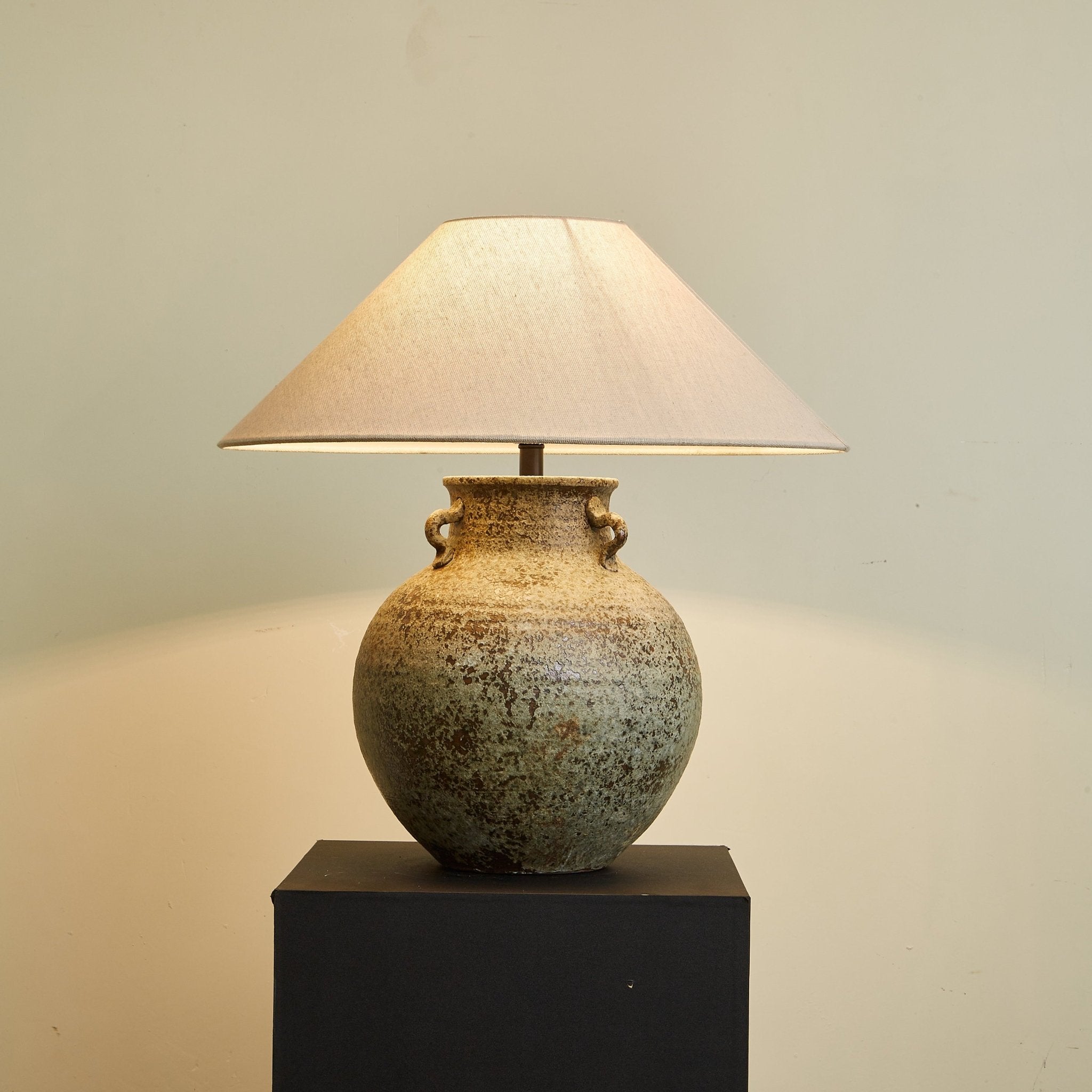 Verdigris Handle Table Lamp detail view 2