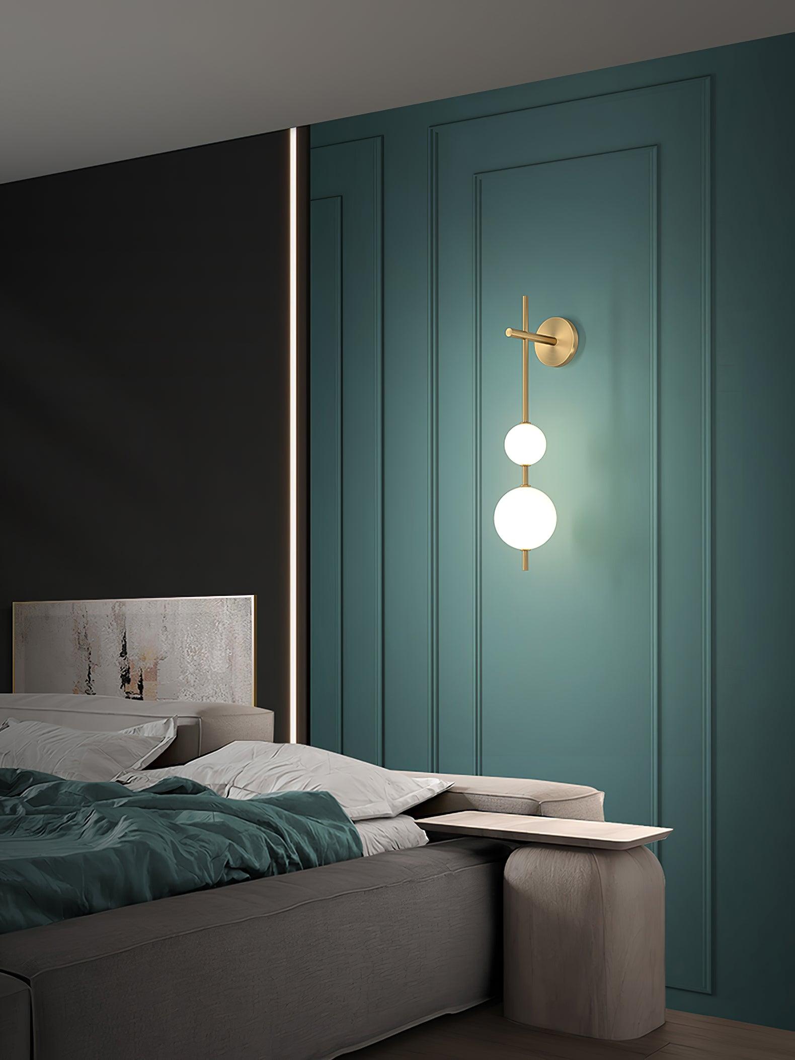 Vertical Globe Plug-in Wall Sconce