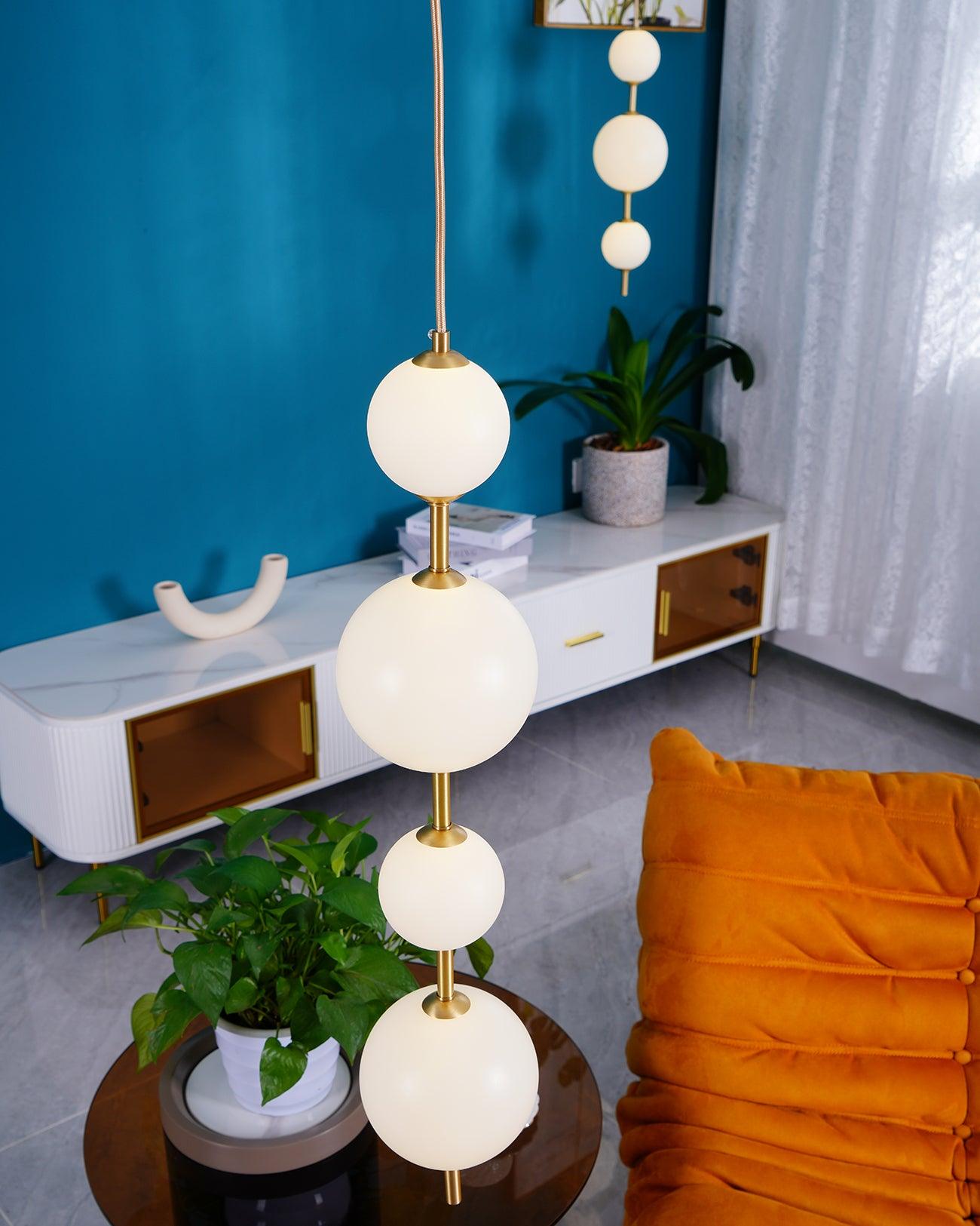 Vertical Globe Ceiling Light Fitting Pendant Lamp detail view 10
