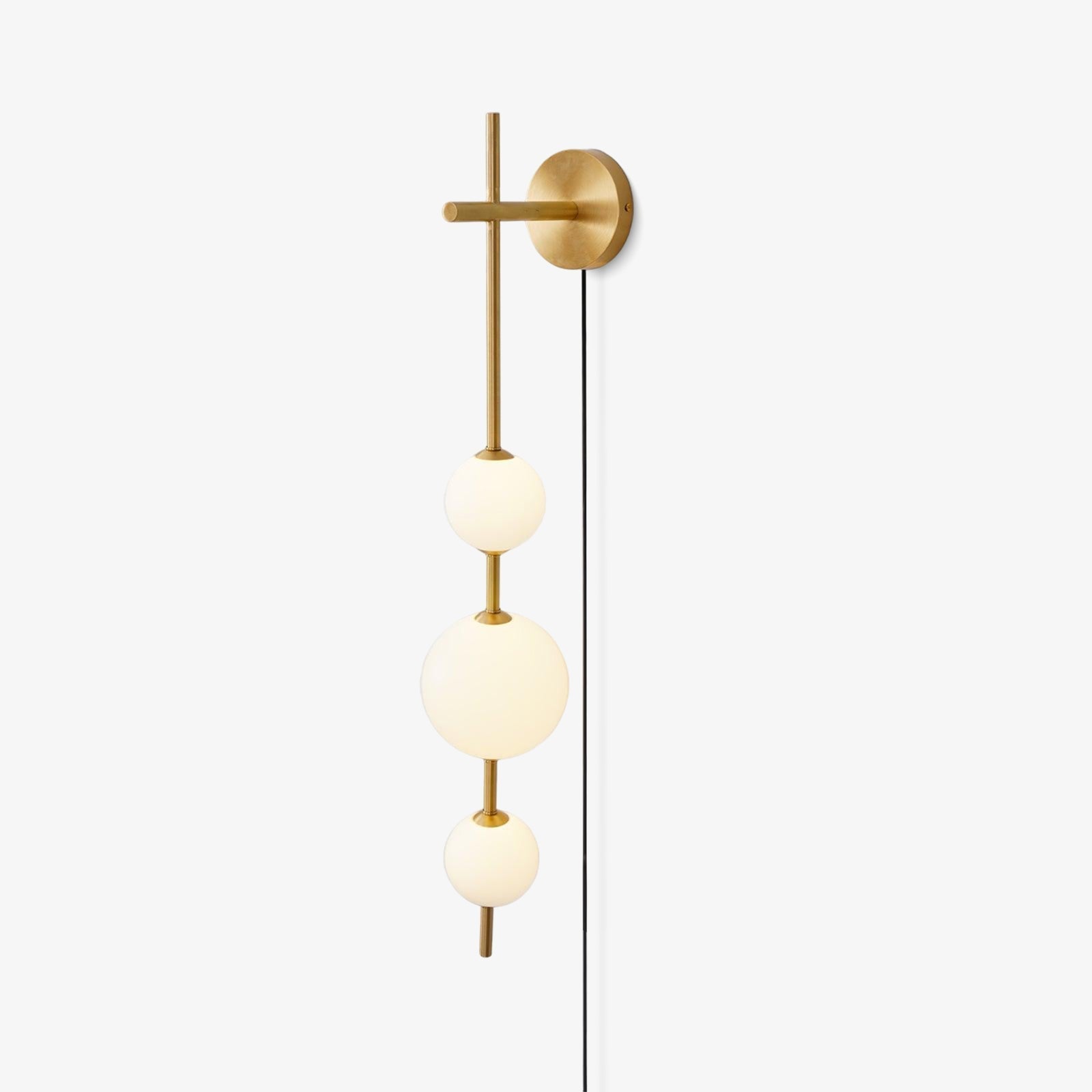 Vertical Globe Plug-in Wall Sconce