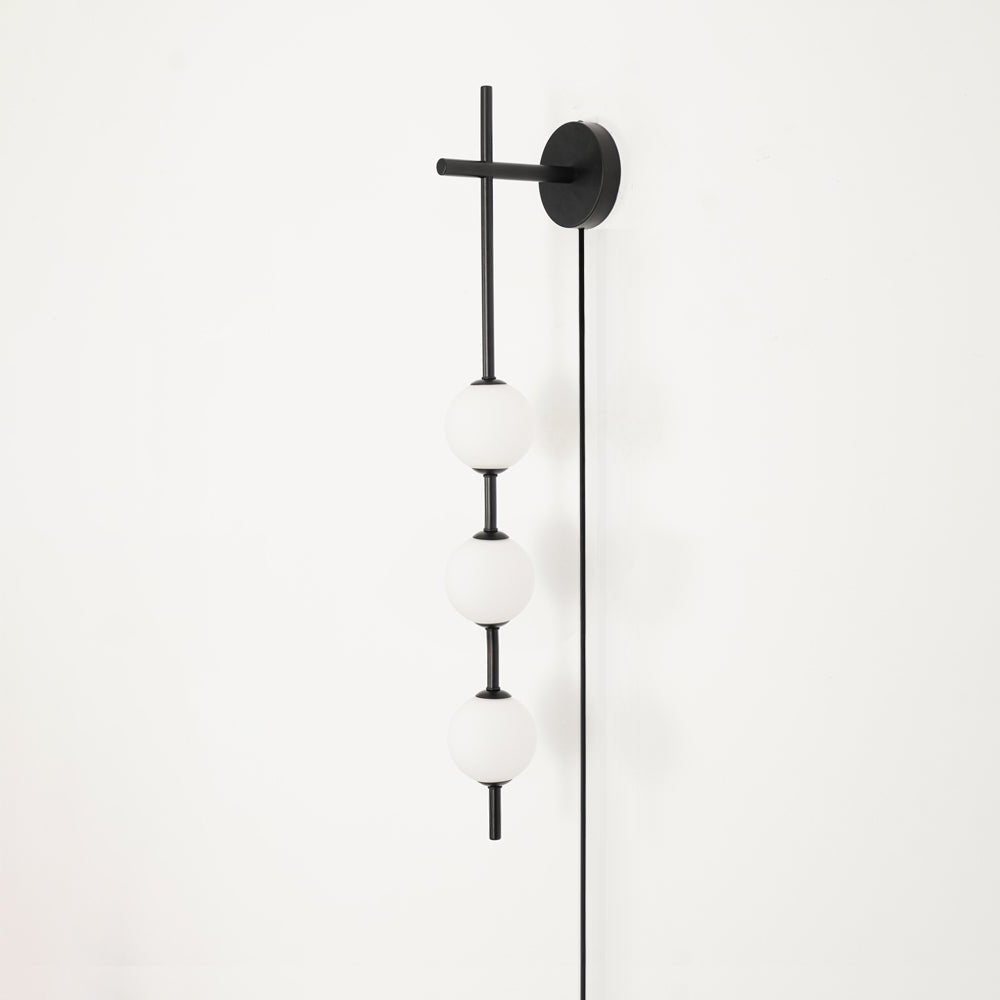 Vertical Globe Plug-in Wall Sconce