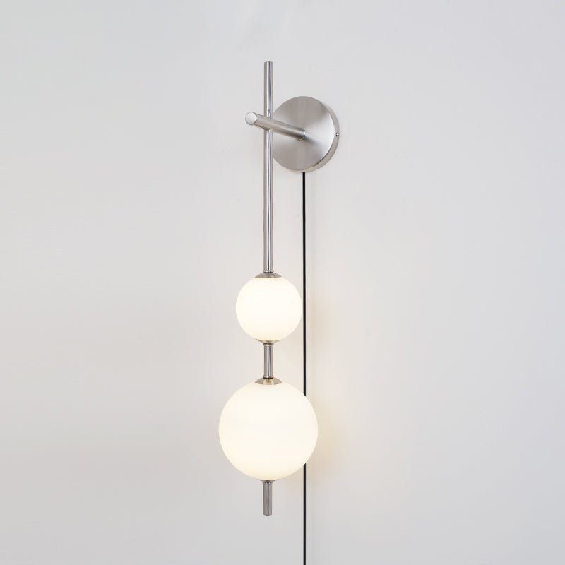 Vertical Globe Plug-in Wall Sconce