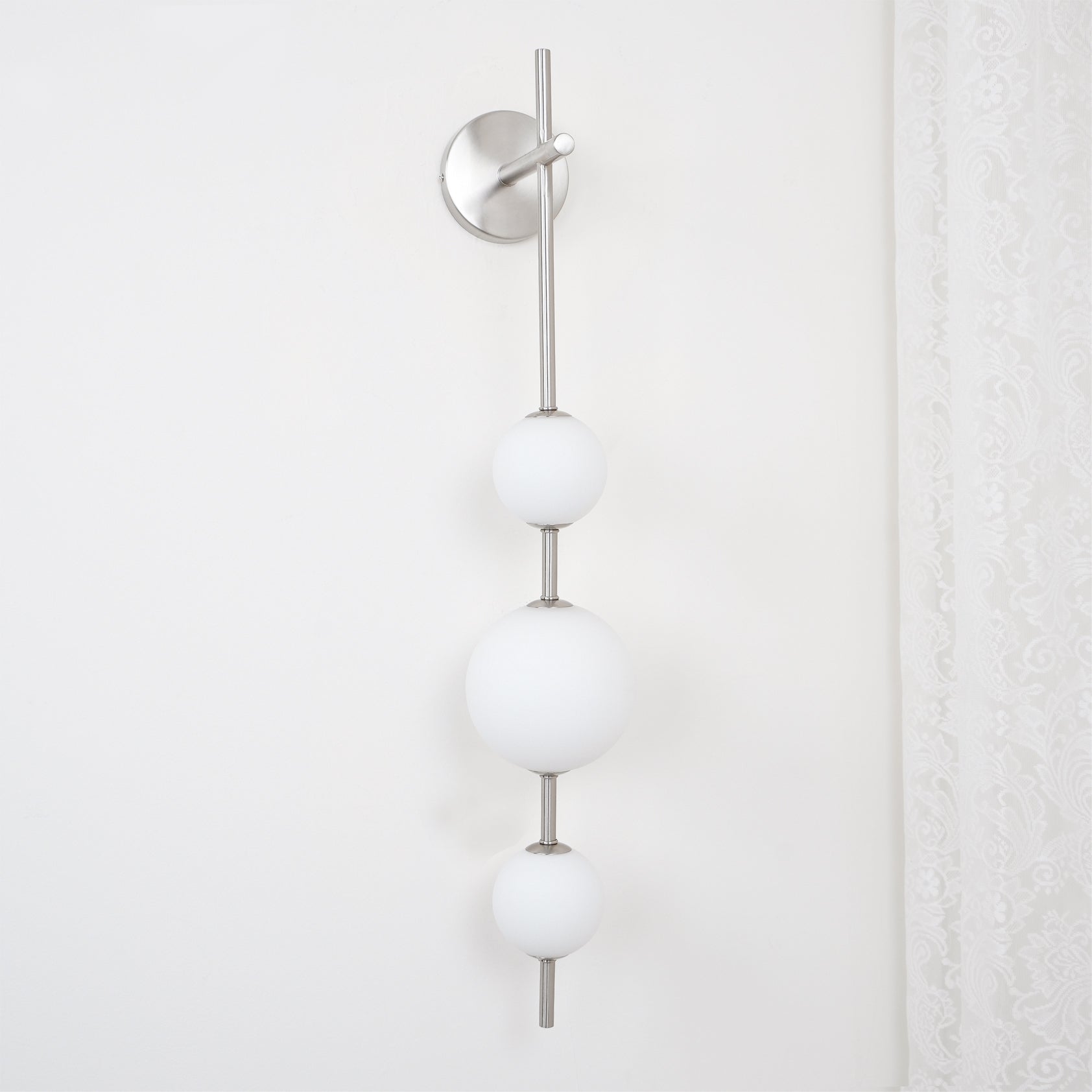 Vertical Globe Plug-in Wall Sconce