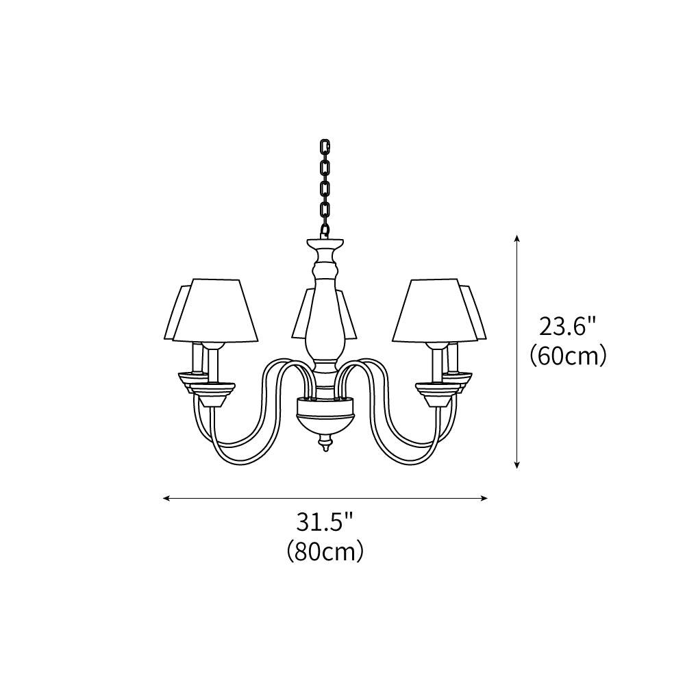 Vincent 5 - Light Classic Traditional Chandelier 31.5