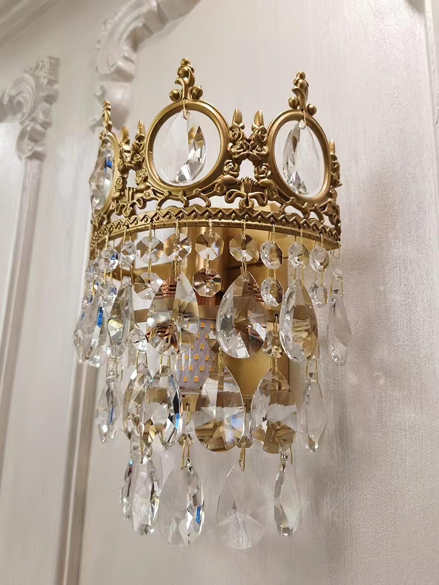Vintage Crystal Wall Sconce