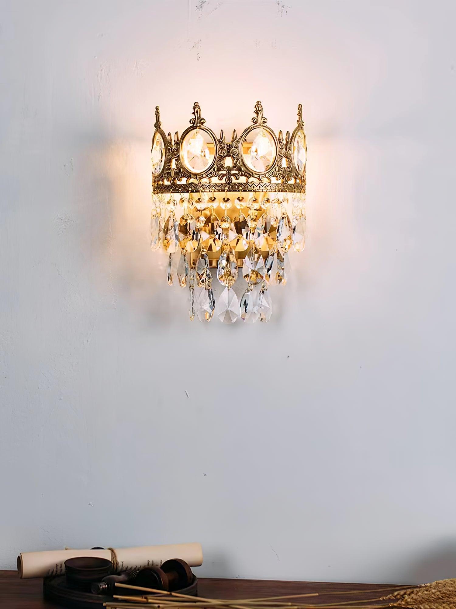 Vintage Crystal Wall Sconce