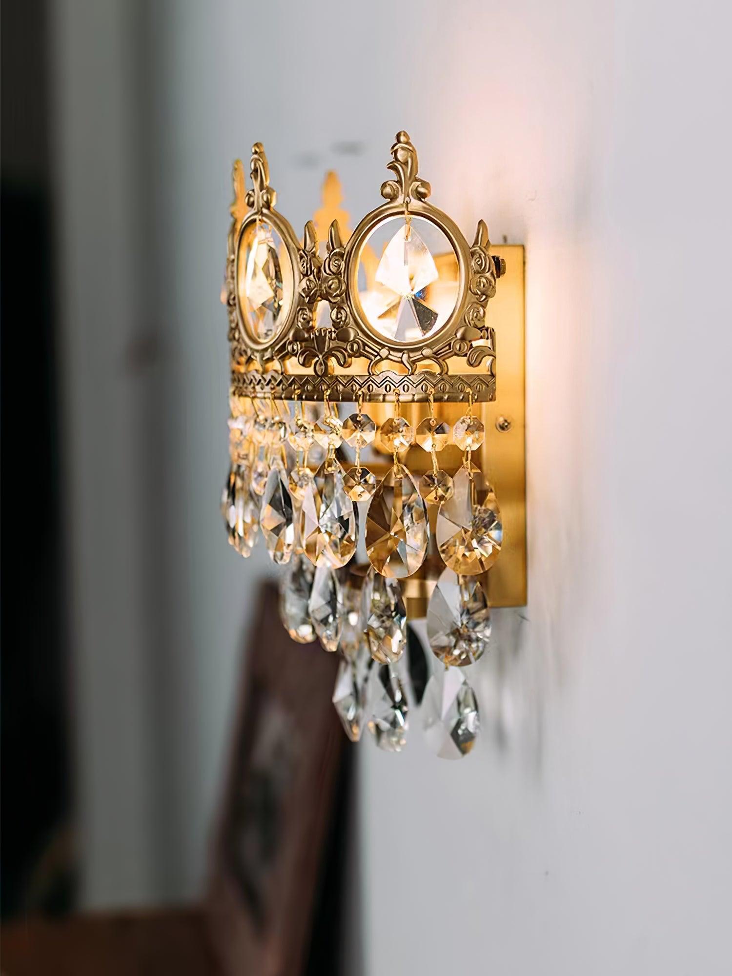 Vintage Crystal Wall Sconce