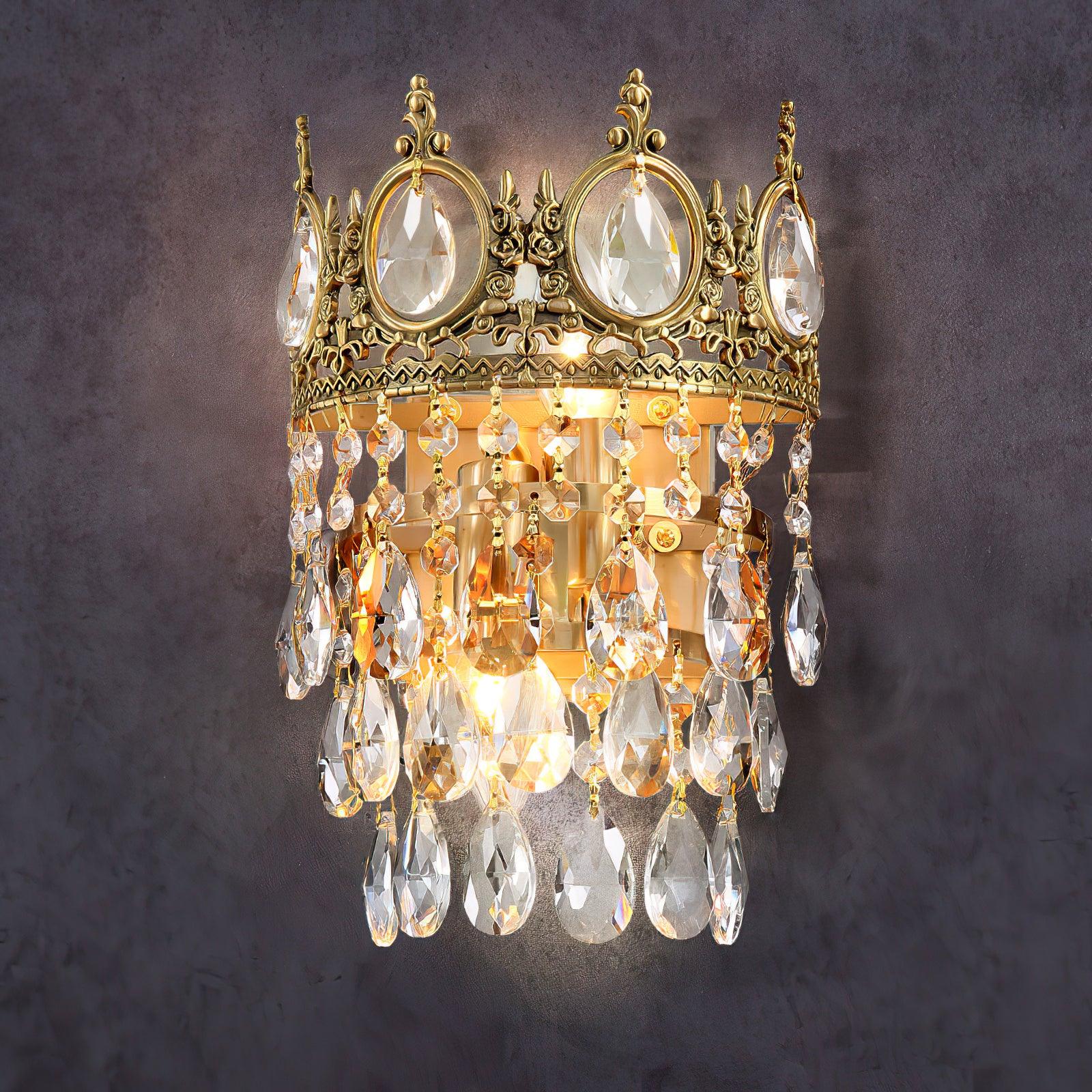 Vintage Crystal Wall Sconce