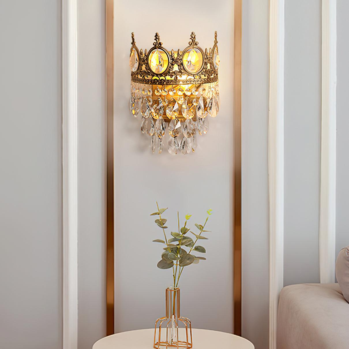 Vintage Crystal Wall Sconce