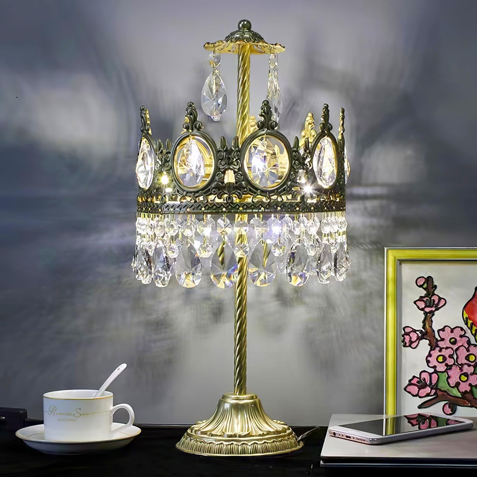 Vintage Crystal Task Lamp