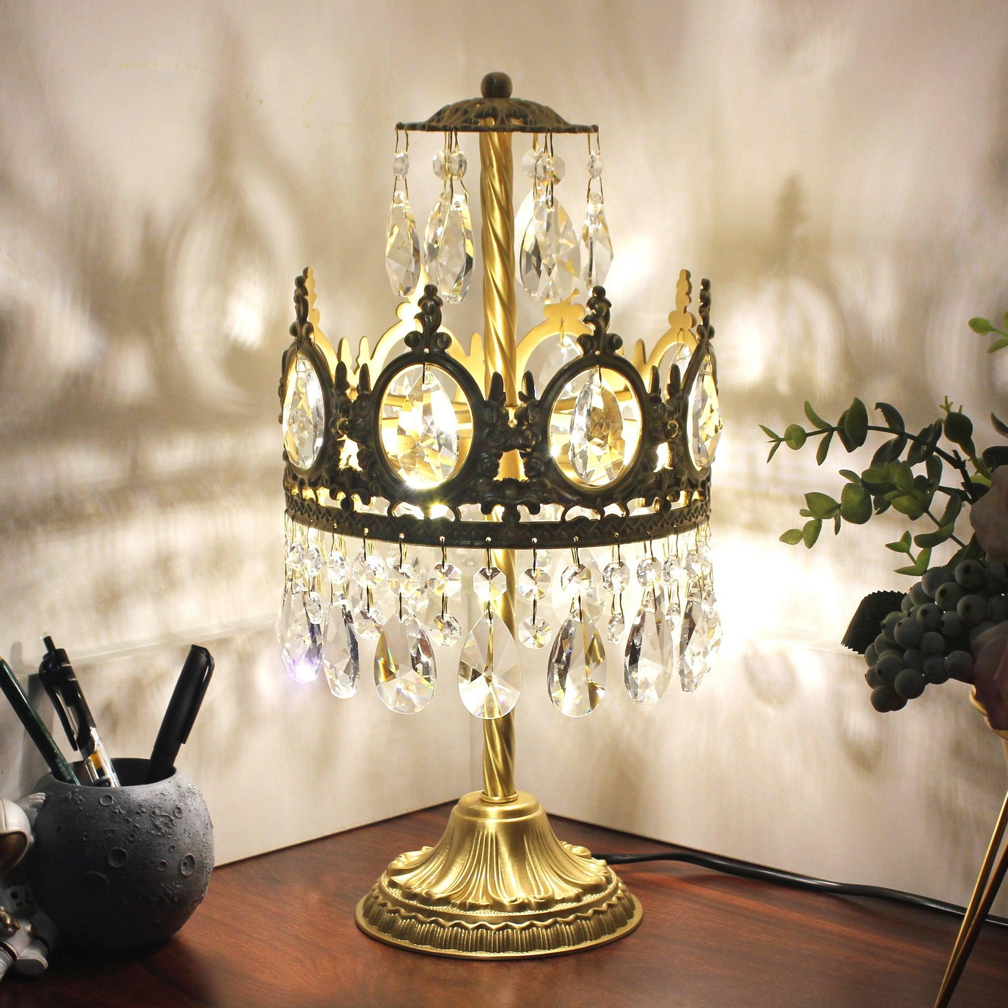 Vintage Crystal Task Lamp