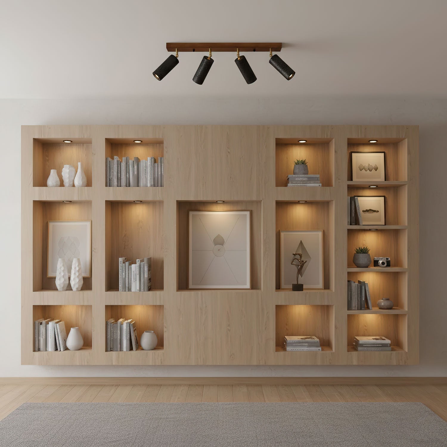 Volcanic Wood Trio Ceiling Spot Light