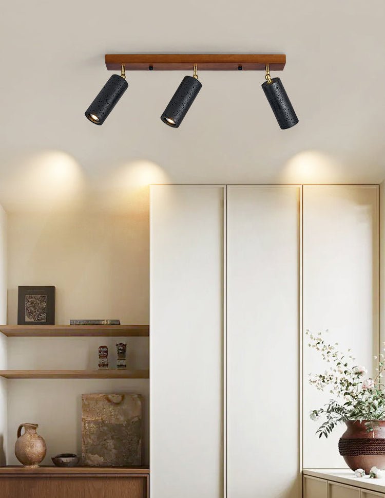 Volcanic Wood Trio Ceiling Spot Light