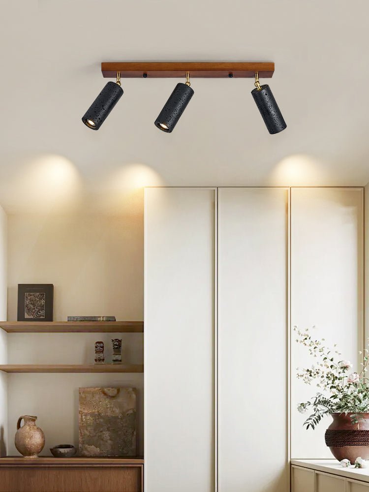 Volcanic Wood Trio Ceiling Spot Light