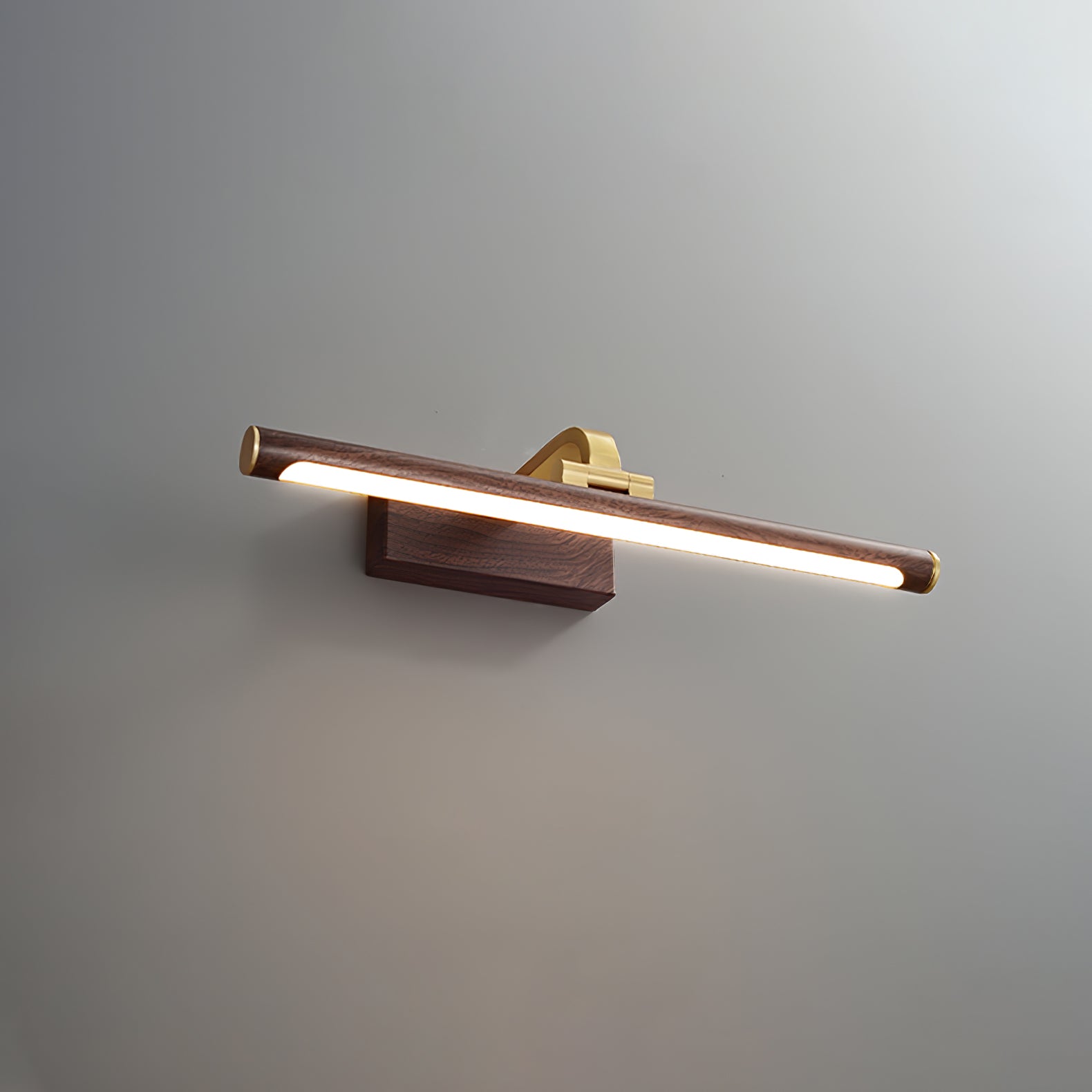 Walnut Color Linear LED Wall-mounted Light Wall Light