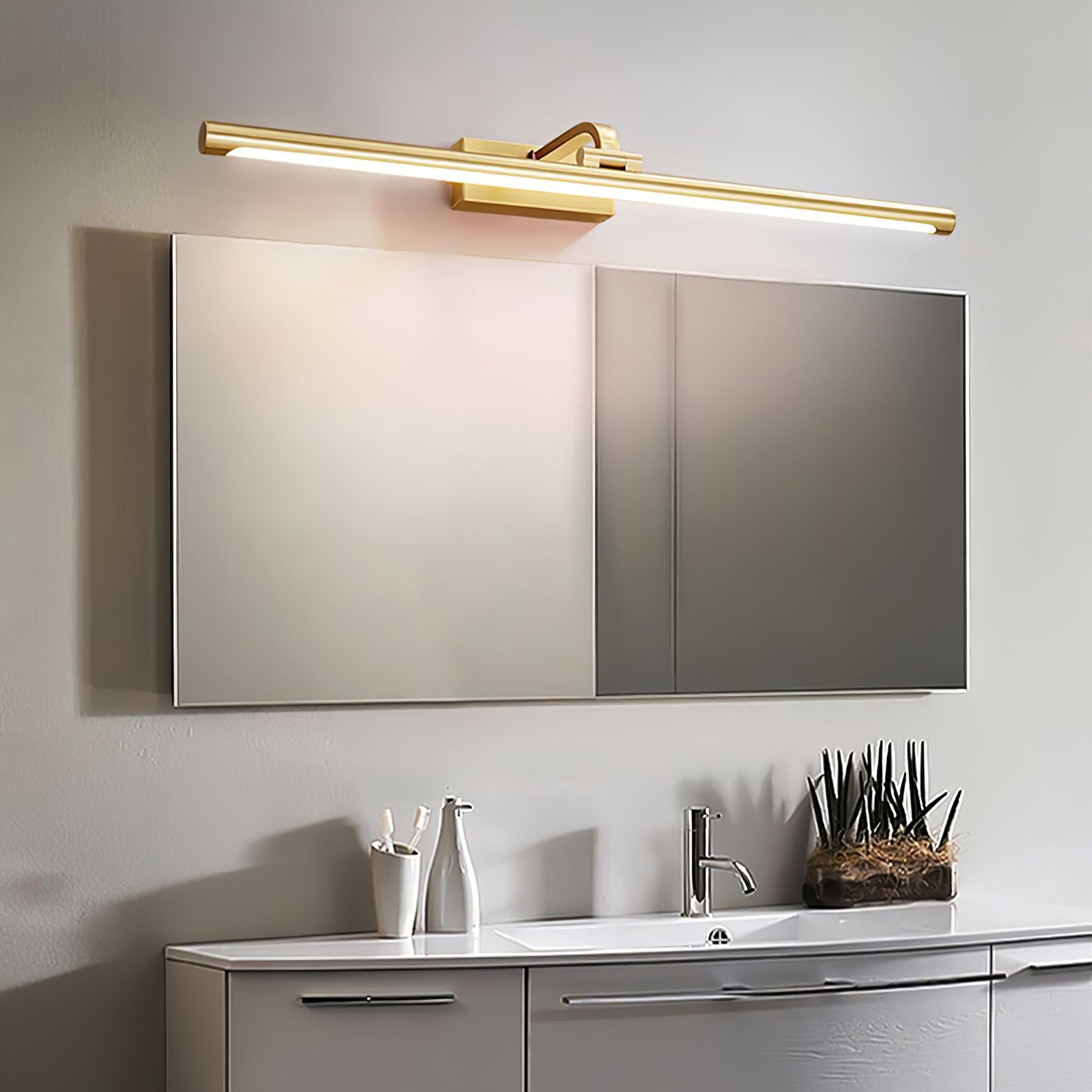 Walnut Color Linear LED Wall-mounted Light Wall Light