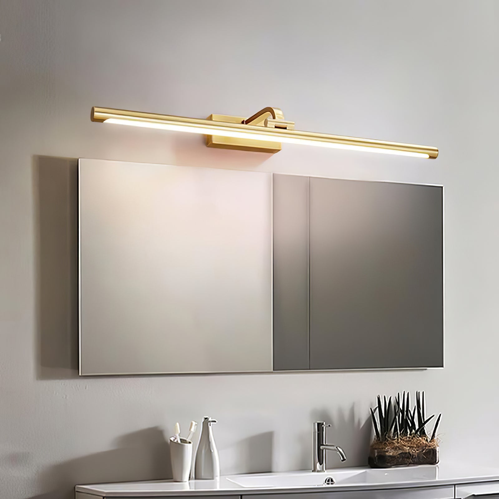 Walnut Color Linear LED Wall-mounted Light Wall Light