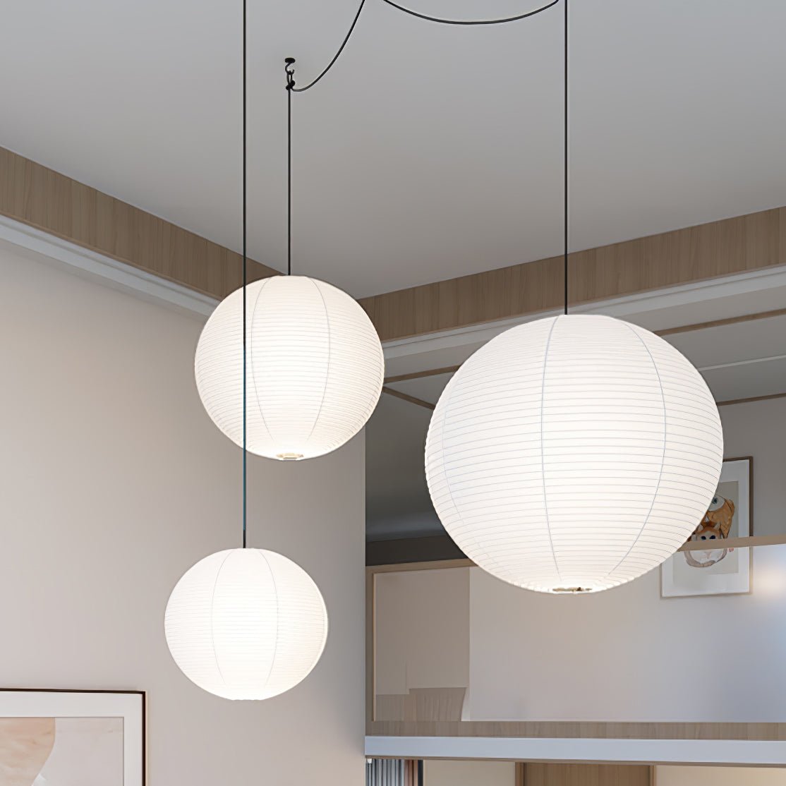 Akari a Round Swag Light Pendant Light