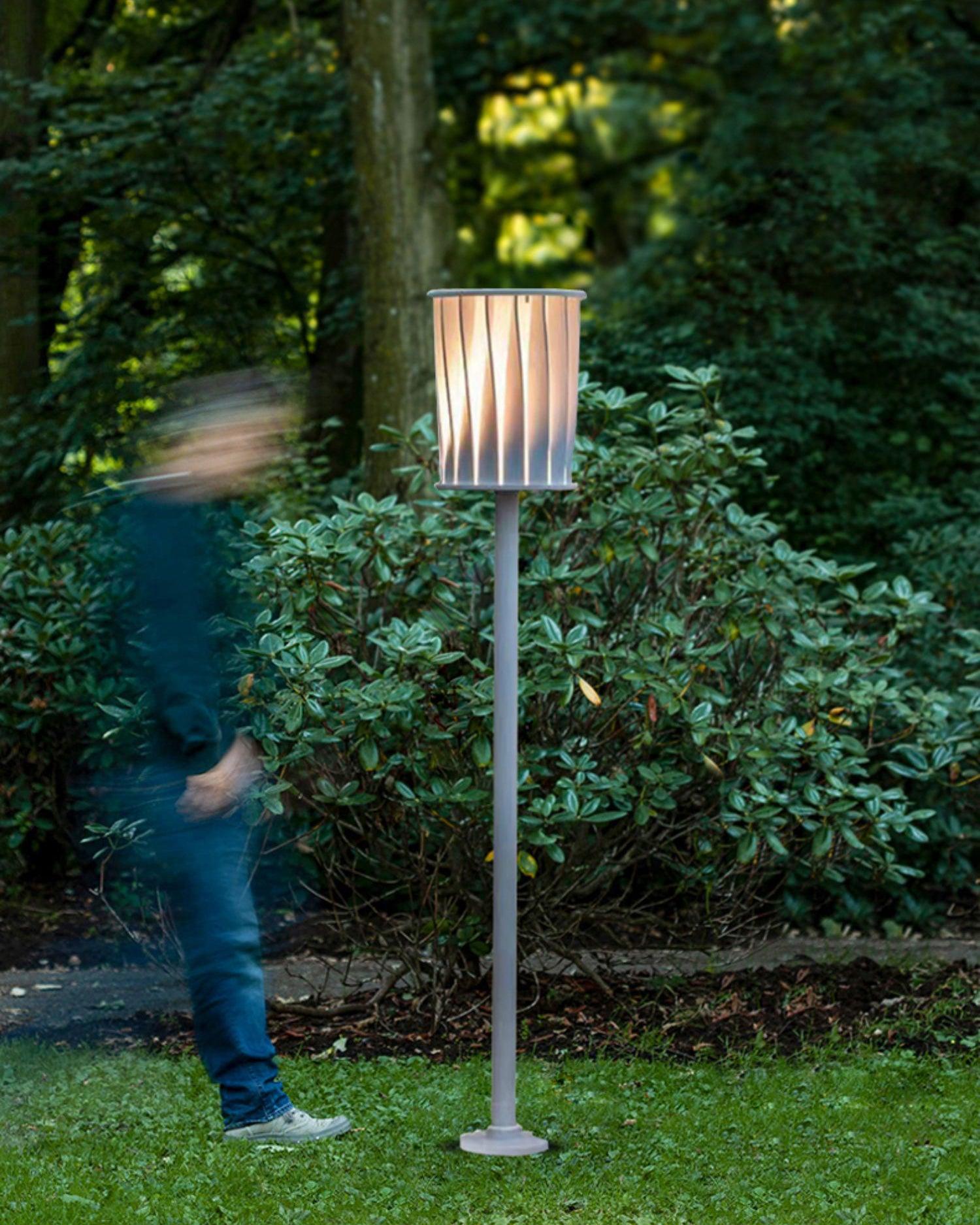 White Column Outdoor Light Floor Lamp
