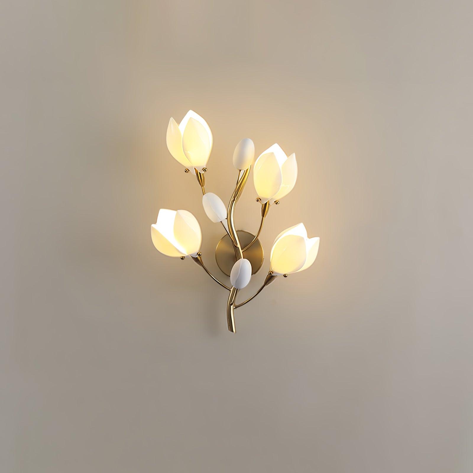 Porcelain Magnolia Wall Lamp 13.8