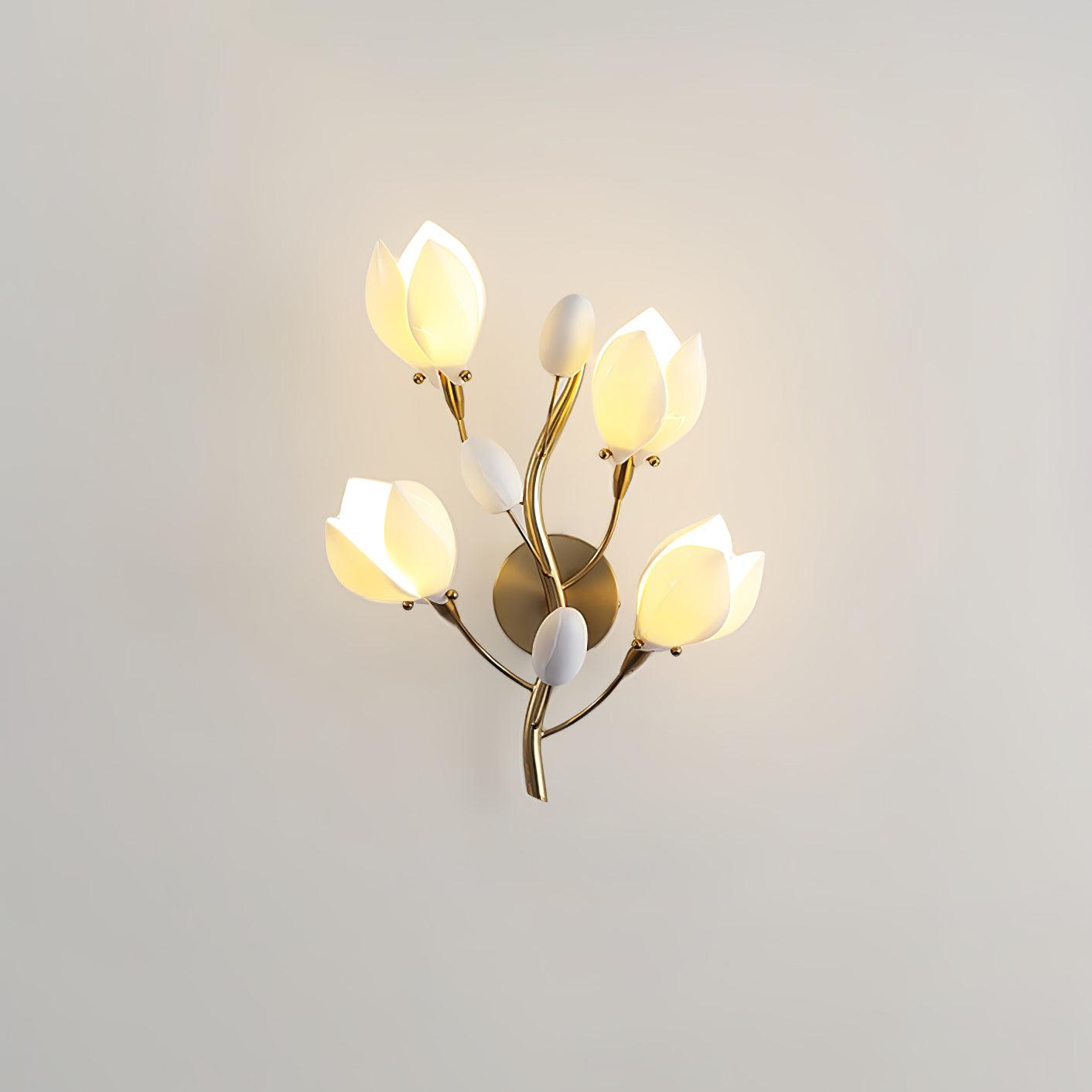 Porcelain Magnolia Wall Lamp 13.8