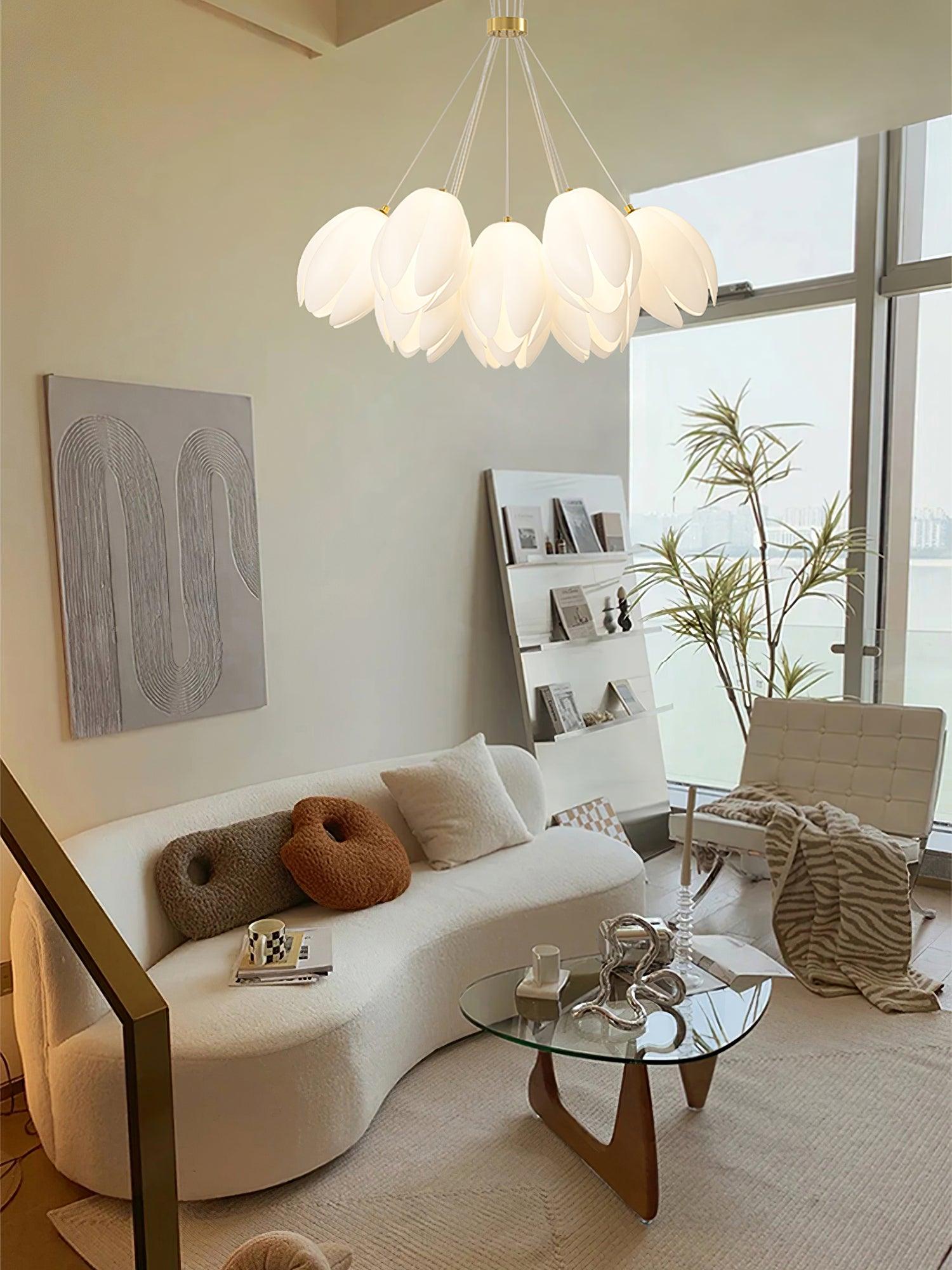 White Tulip Chandelier