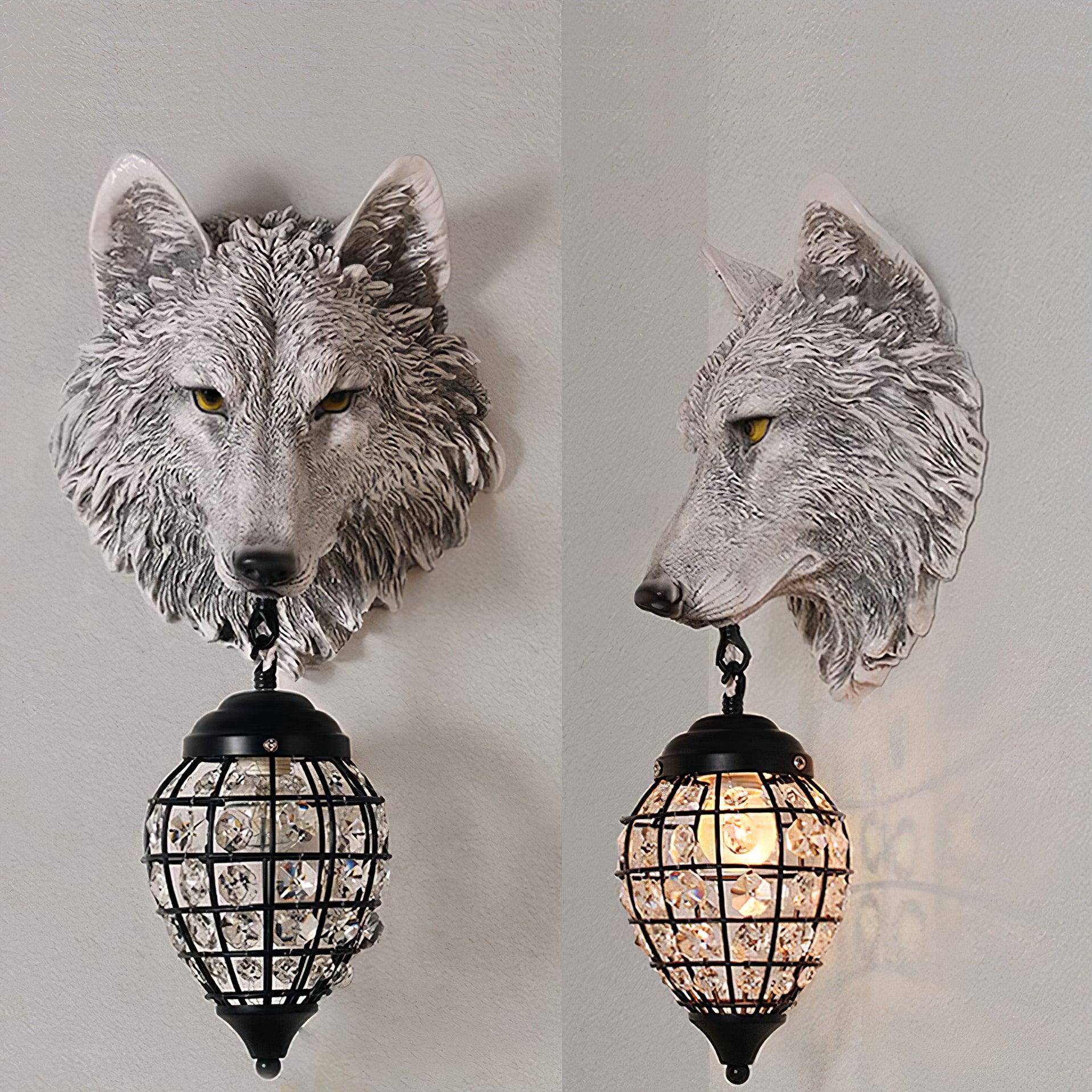 Wolf Head Wall Lamp 10.6