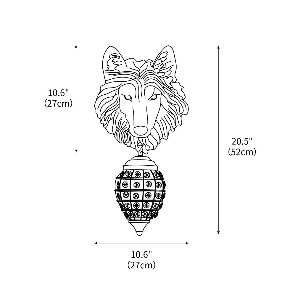 Wolf Head Wall Lamp 10.6
