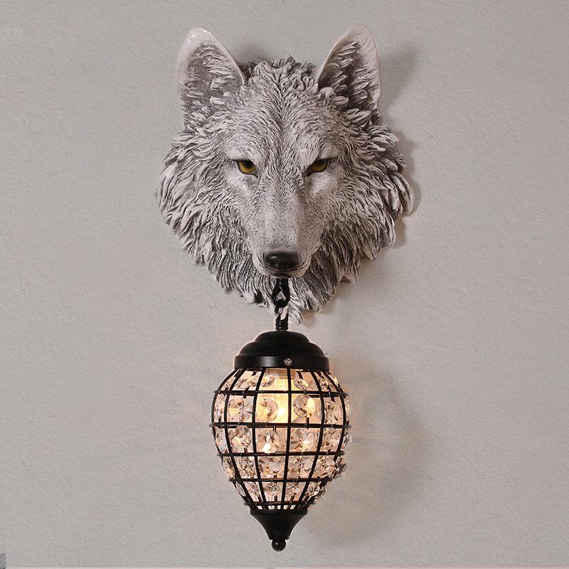 Wolf Head Wall Lamp 10.6