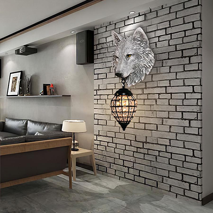 Wolf Head Wall Lamp 10.6