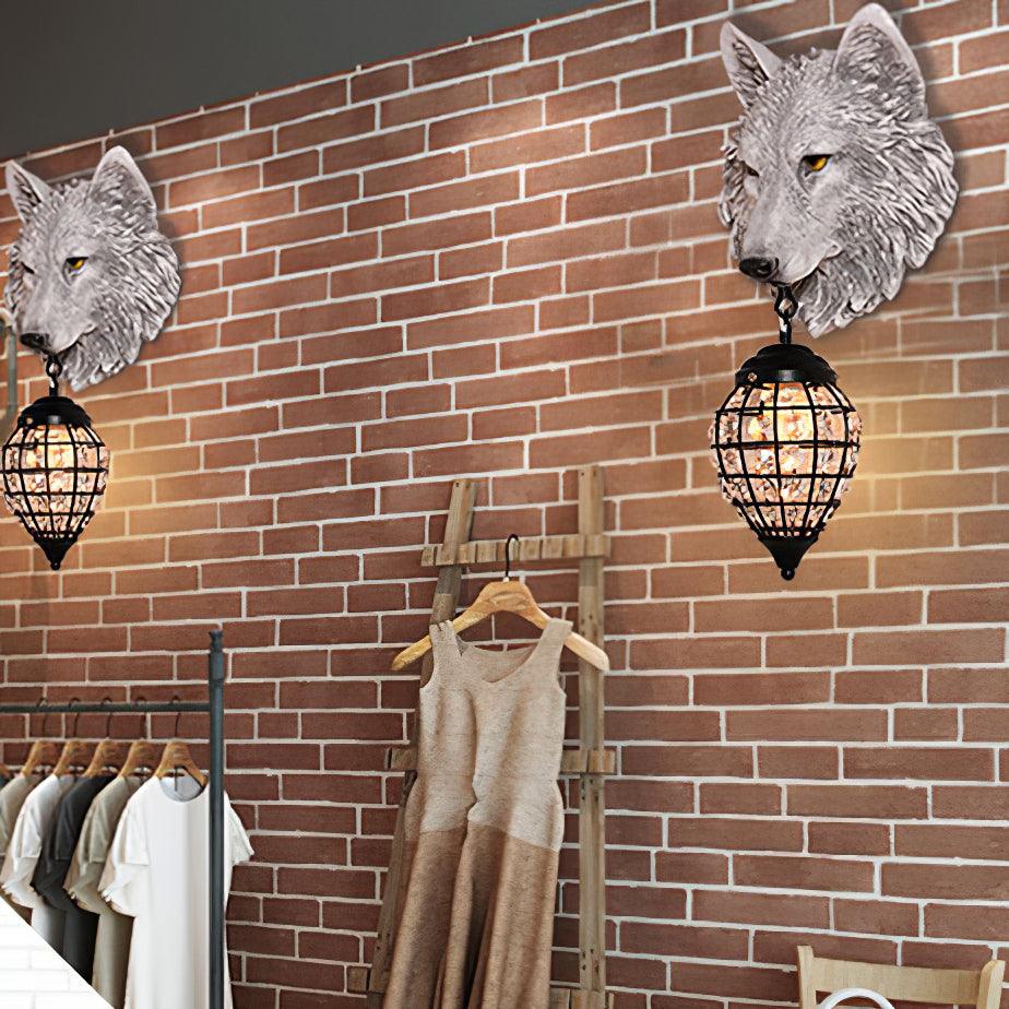 Wolf Head Wall Lamp 10.6
