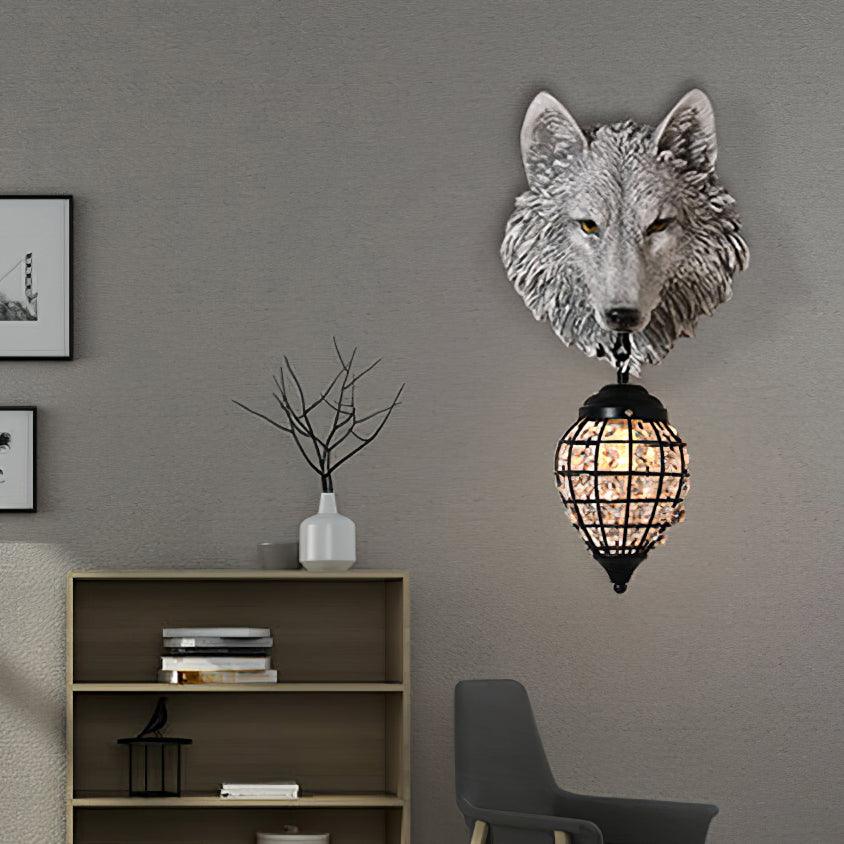 Wolf Head Wall Lamp 10.6