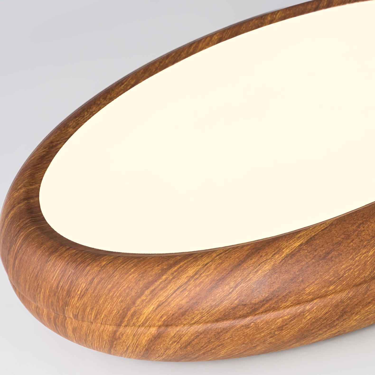 Wood Grain Round Overhead Light Ceiling Lamp
