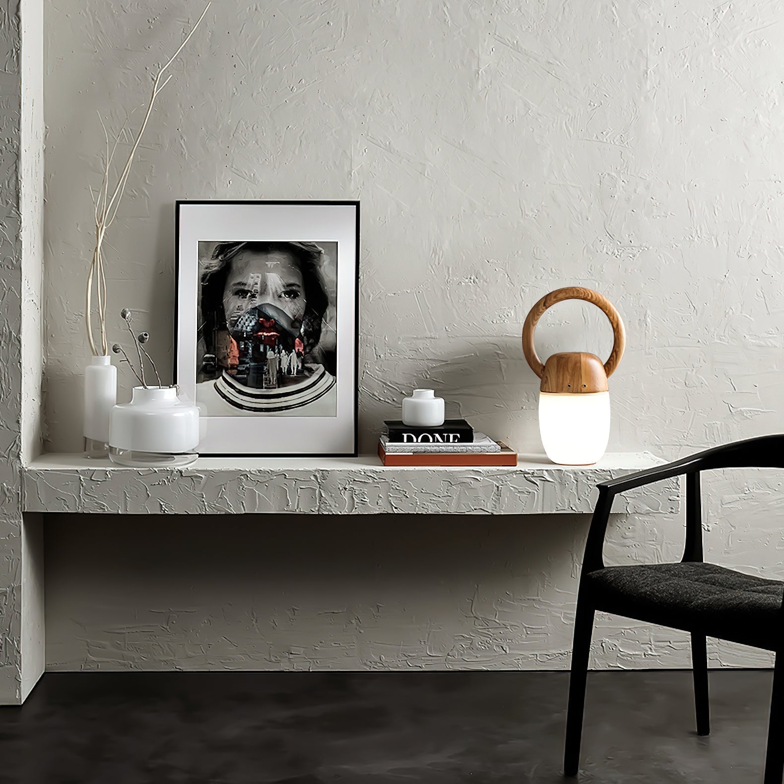 Wood Language Table Lamp 7.9