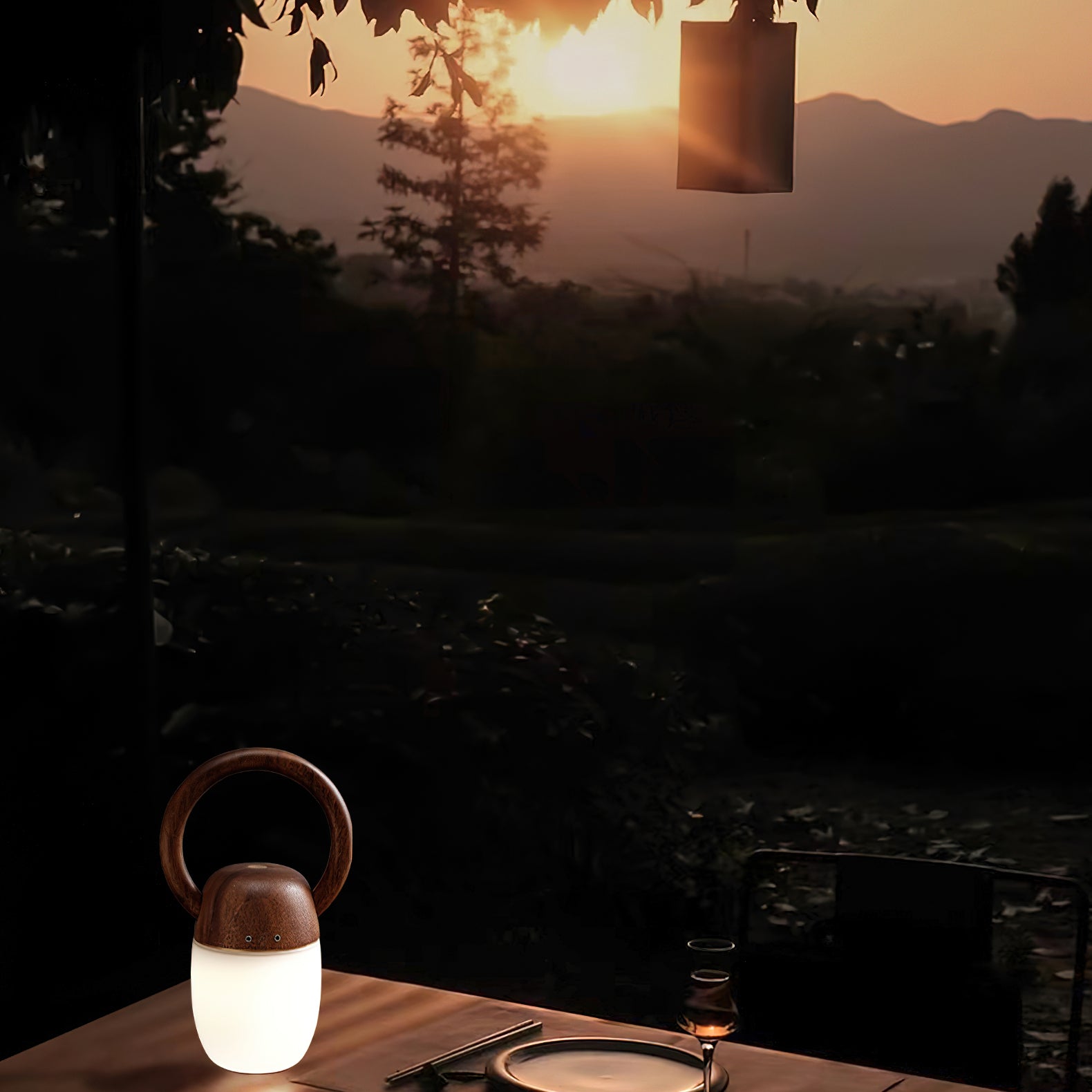 Wood Language Table Lamp 7.9