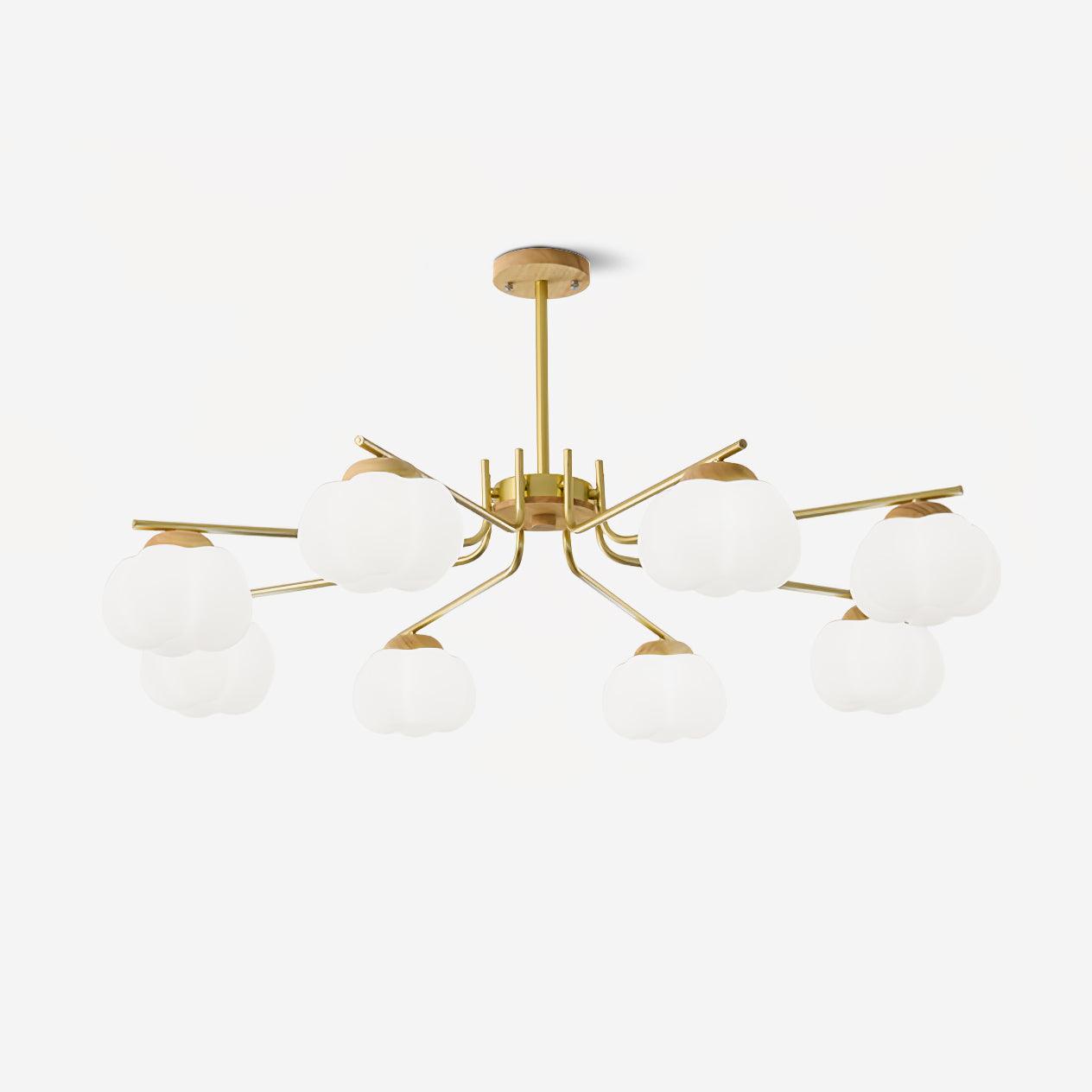 wood chandelier shown as a main product image for foyers