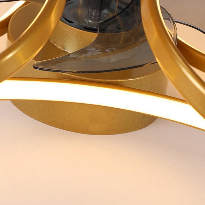 Flower LED Flush Mount Ceiling Fan Lights with Remote