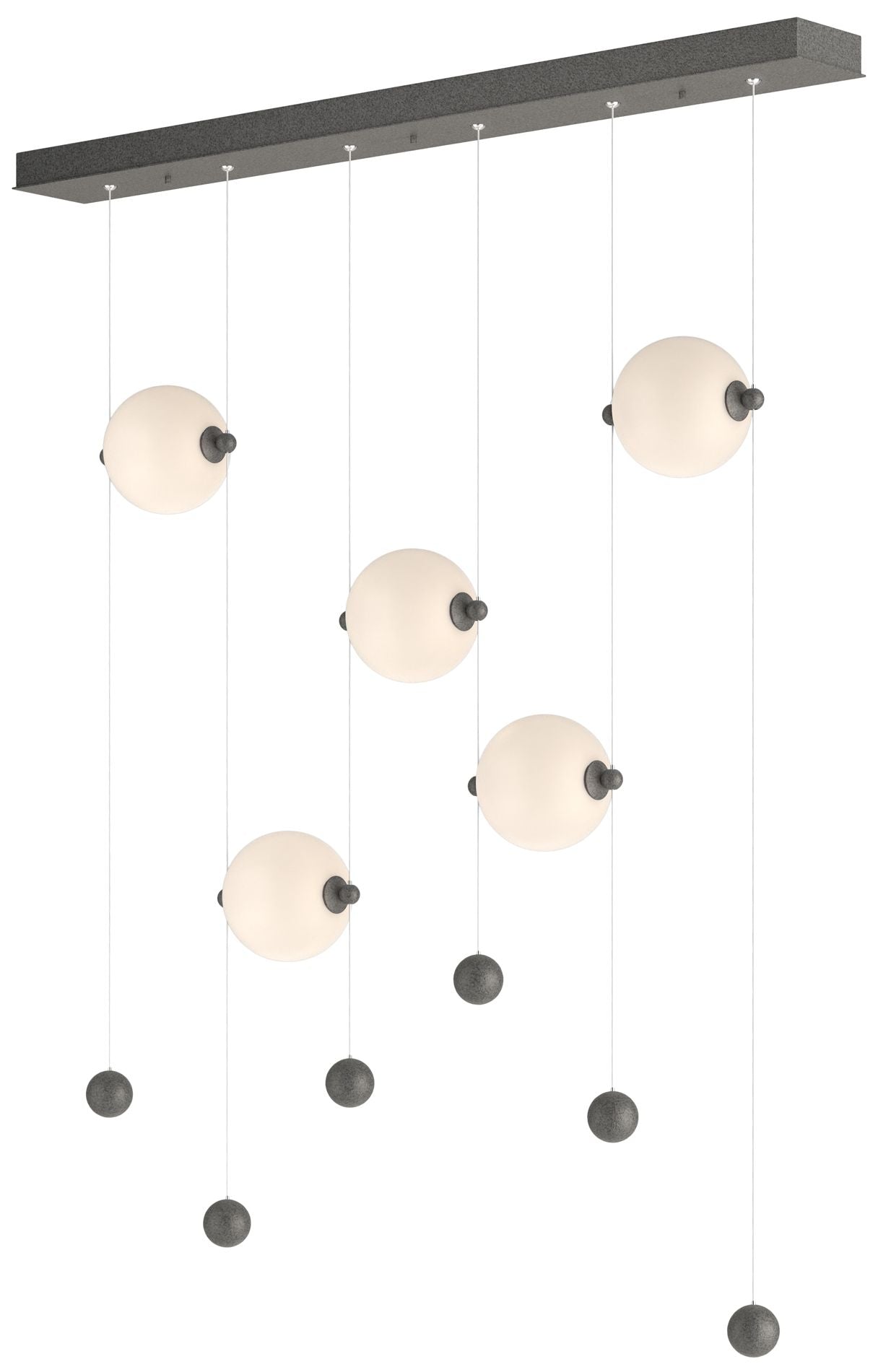 Abacus 5-Light LED Iron Opal Chandelier