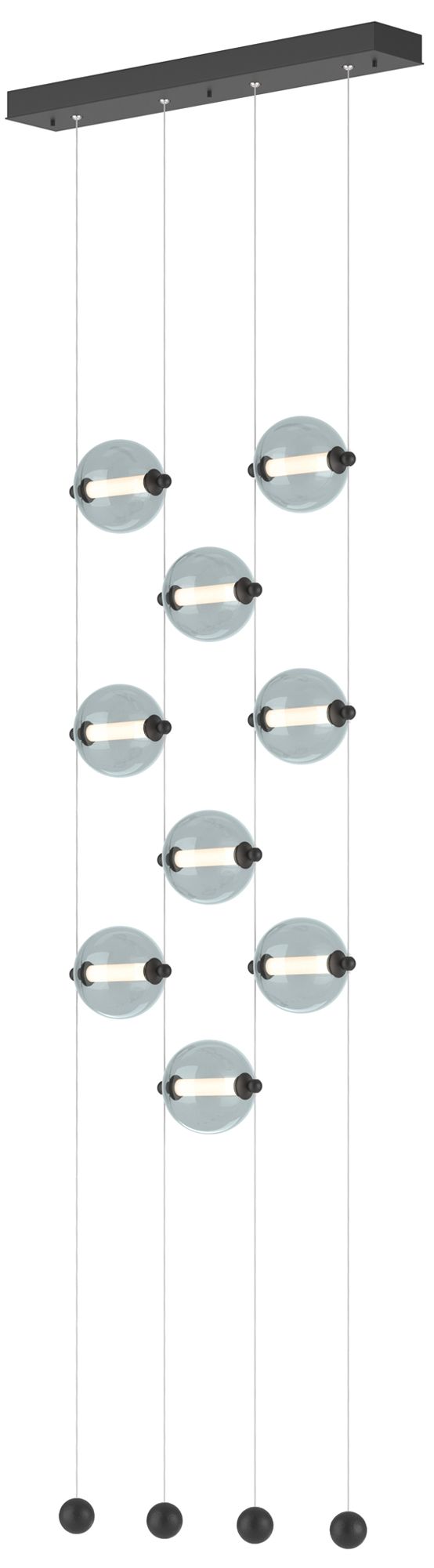 Abacus 9-Light Ceiling-to-Floor LED Chandelier