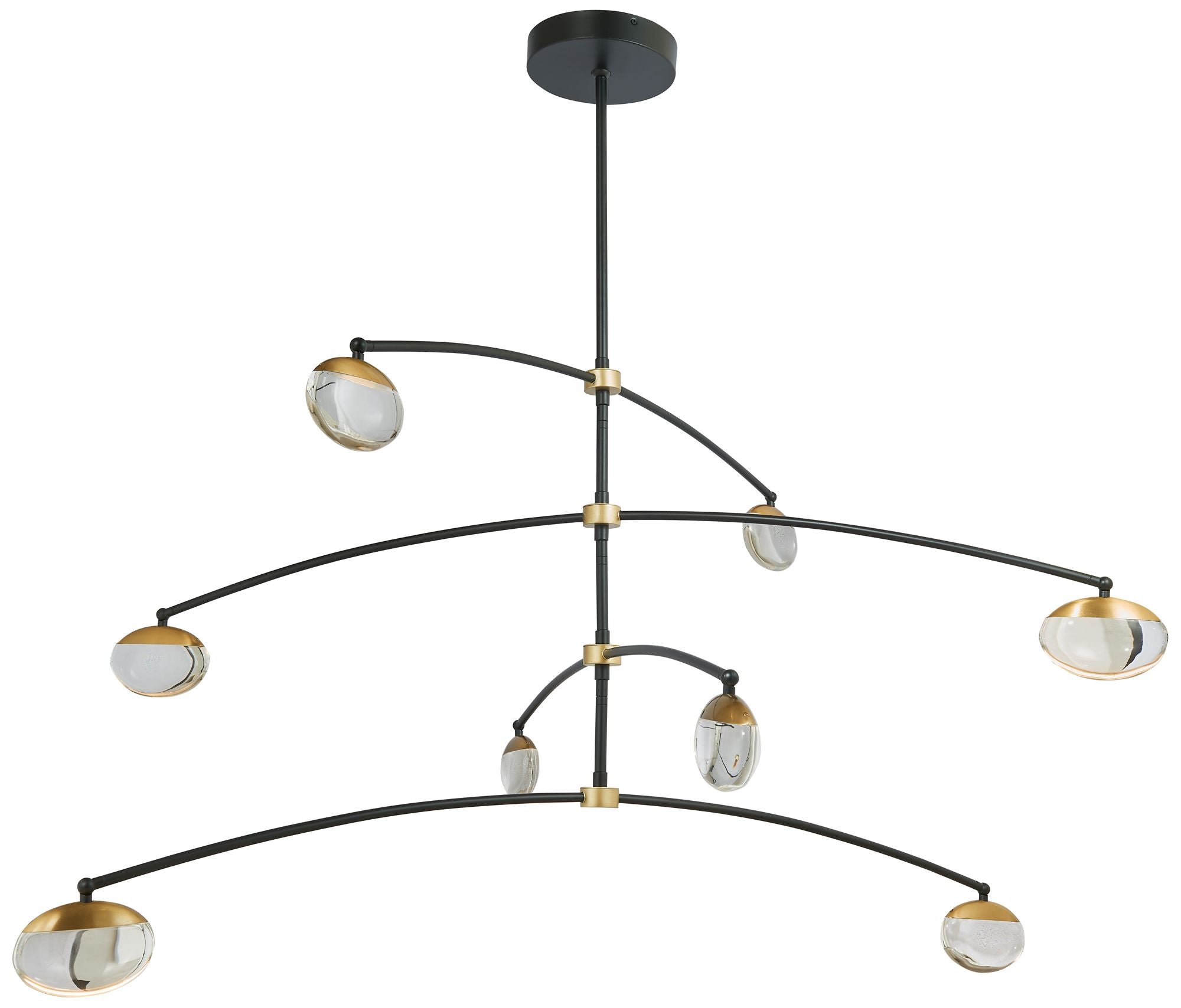 ABRA Athena 8-Light Crystal Teardrop Glass Chandelier