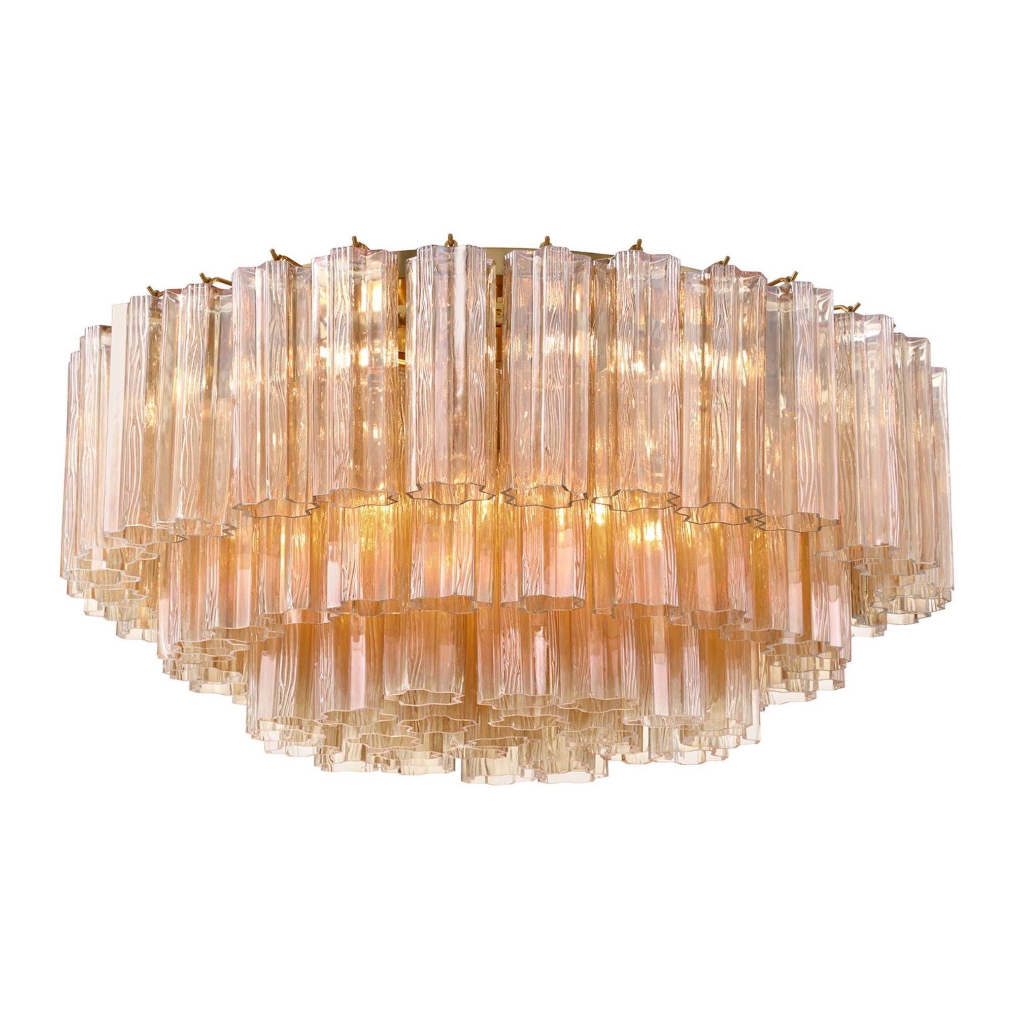 Addis 32-Inch Aged Brass Flush Mount Gold