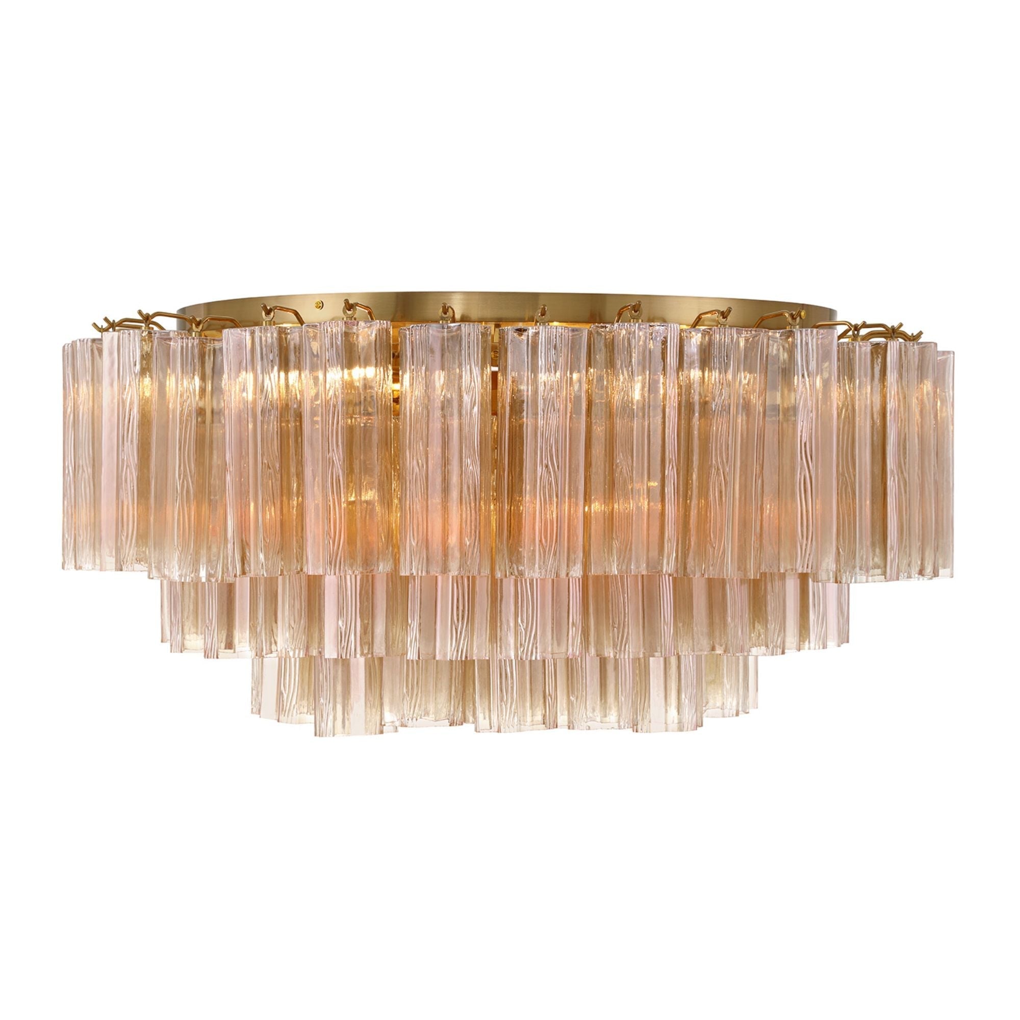 Addis 32-Inch Aged Brass Flush Mount Gold