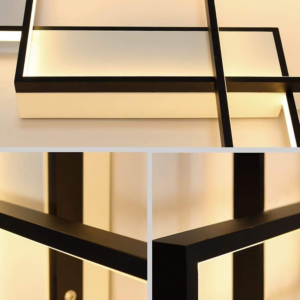Rectangular Hybrid Flush Mount Ceiling Light with 1 LED
