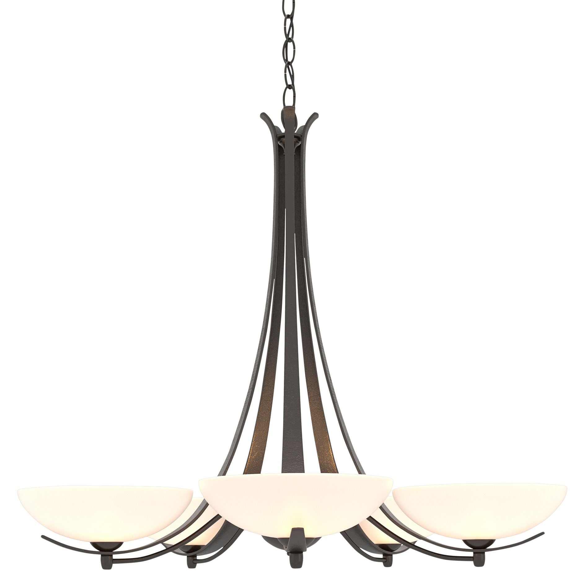 Aegis Oil Rubbed Bronze 5 Arm Chandelier with Opal