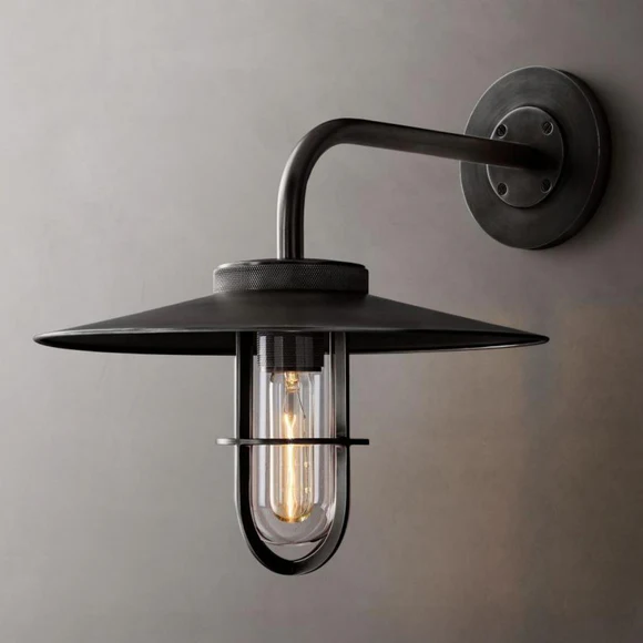 Utilitairiel Outdoor Wall Sconce, Industrial Wall