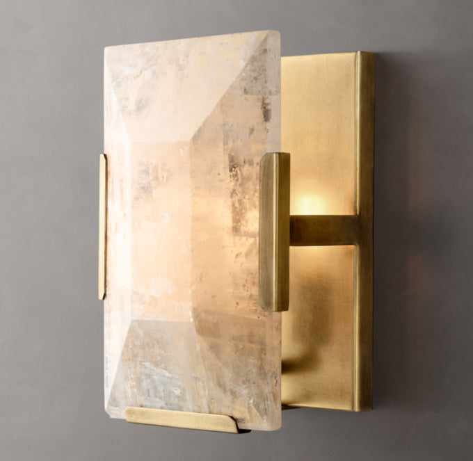 Harlow Calcite Wall Light, Bedroom Wall Sconce, detail 17