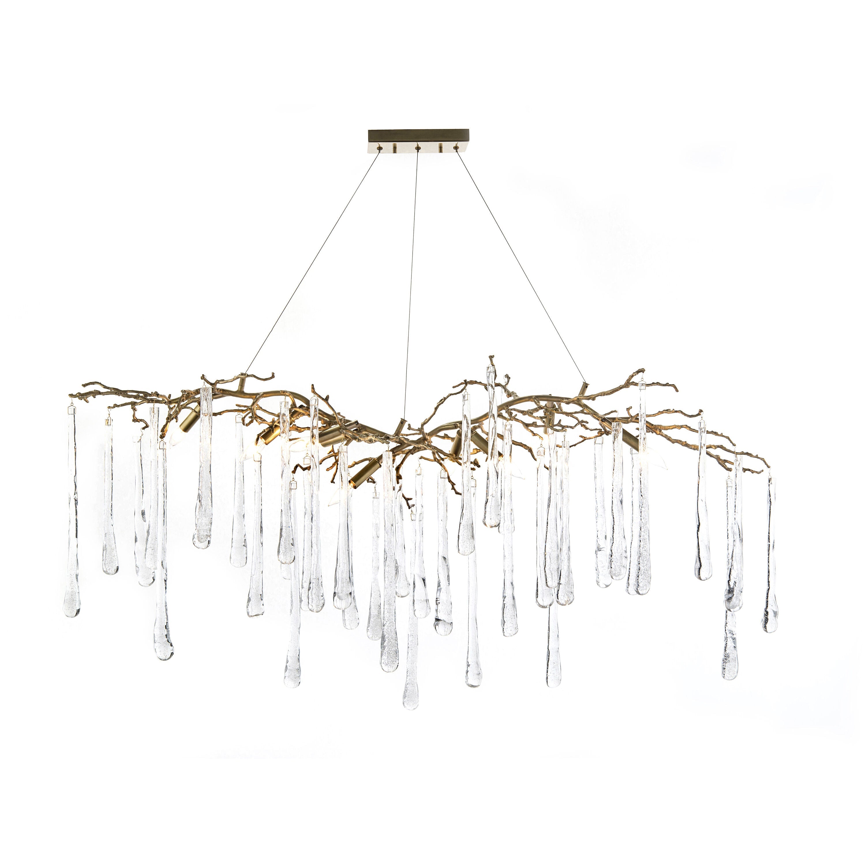 Leeya Nine-Light 19-Inch Brass Chandelier Ceiling Fi x ture