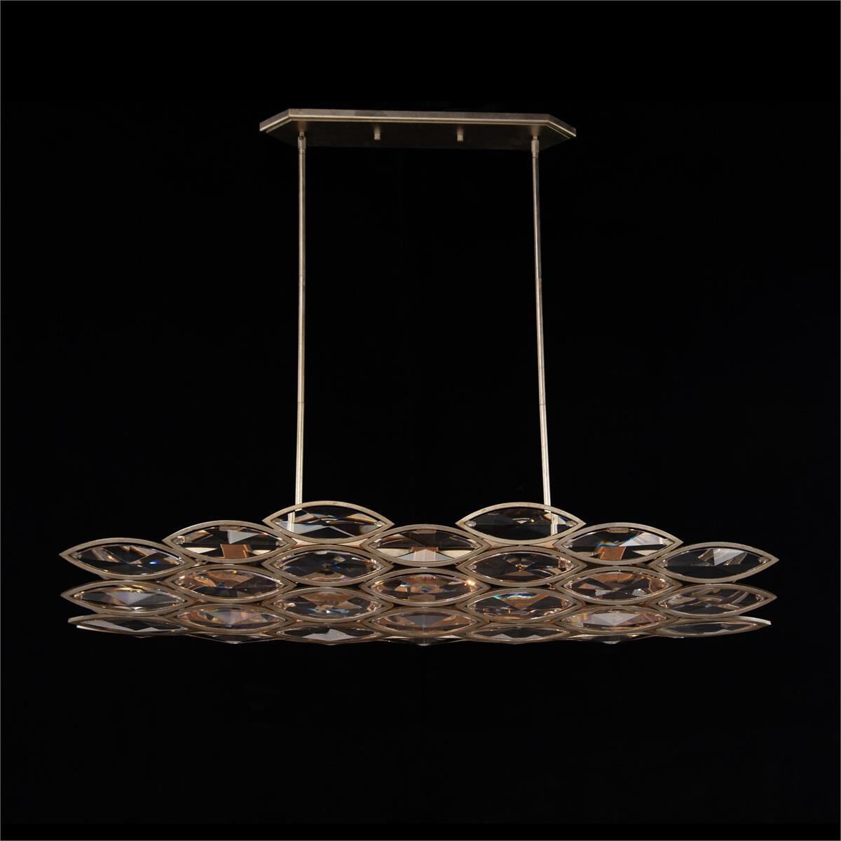 Petaline Si x -Light 59.5 Inch Linear Chandelier Ceiling Fi x ture