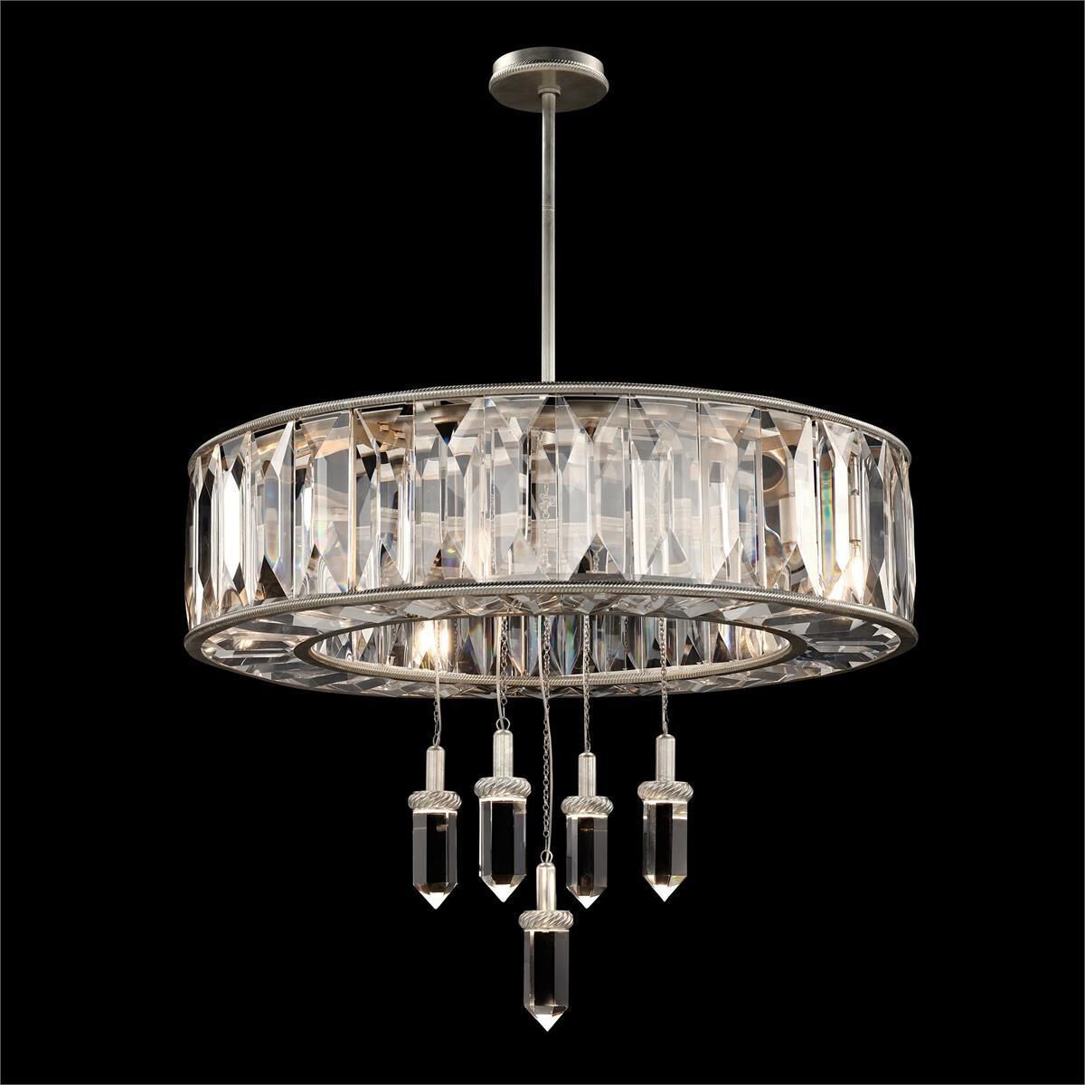 Bardots 10-Light 36-Inch Champagne Silver Ceiling Chandelier