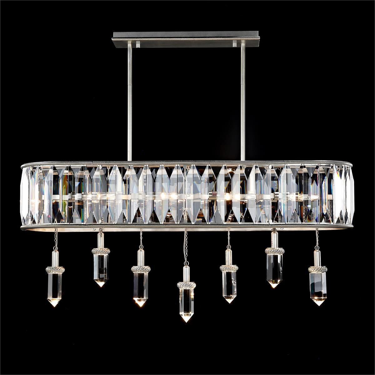Bardot Fifteen Lite 48-Inch Champagne Silver Linear Chandelier Ceiling Light